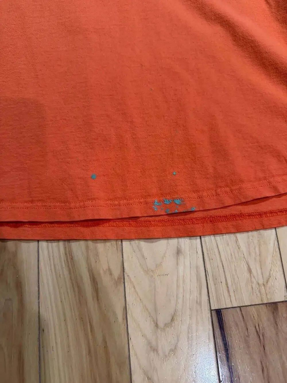 Vintage 90s Orange Nike White Tag Embroidered Swoosh Tee - Picture 8 of 8